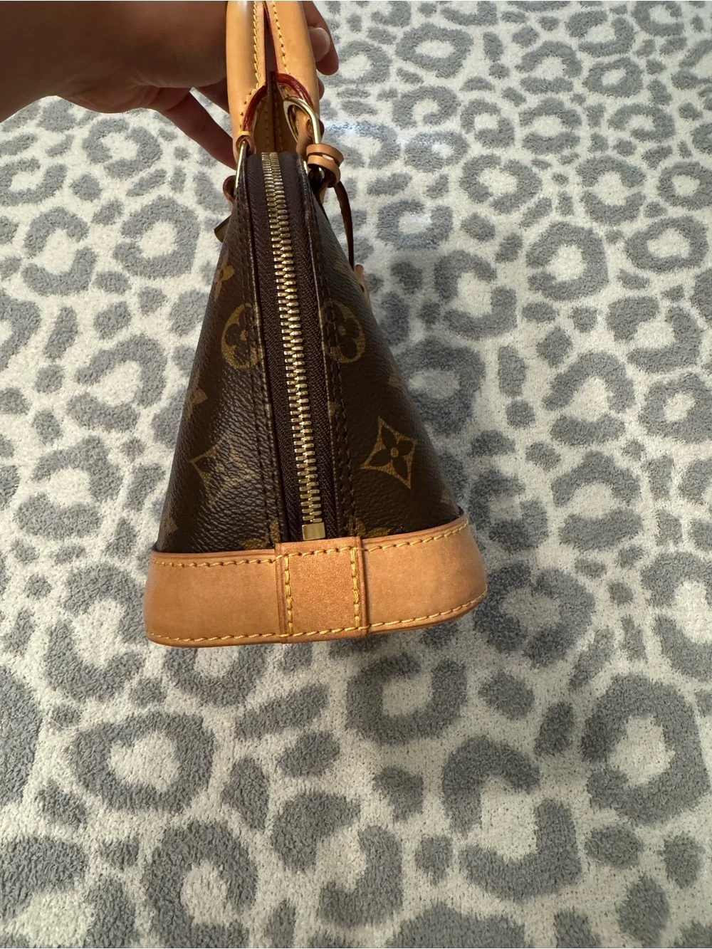 LOUIS VUITTON Brown Monogram Alma BB Top Handle Crossbody Bag